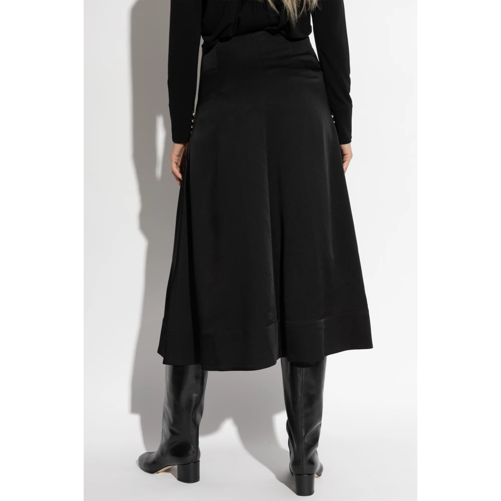 Lanvin Satijnen Rok Black Dames