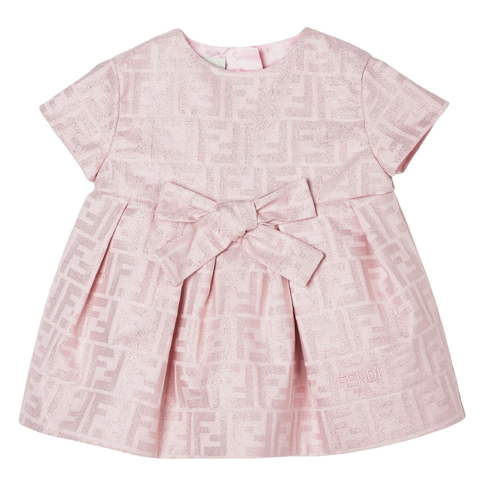 Fendi Girls Pink Dresses, 12 M, Ff Monogram Dress