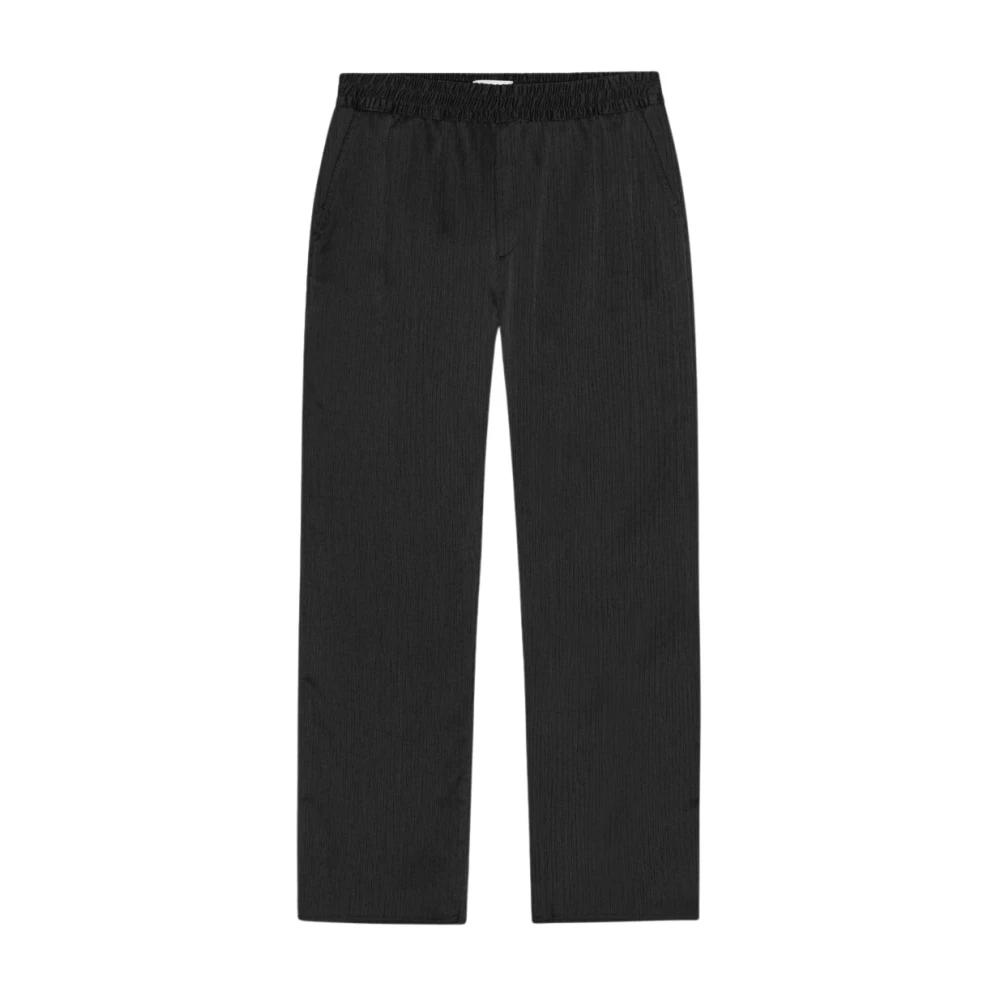 Les Deux Black Straight Trousers, Male, 2XL, Houston Plissé Trousers