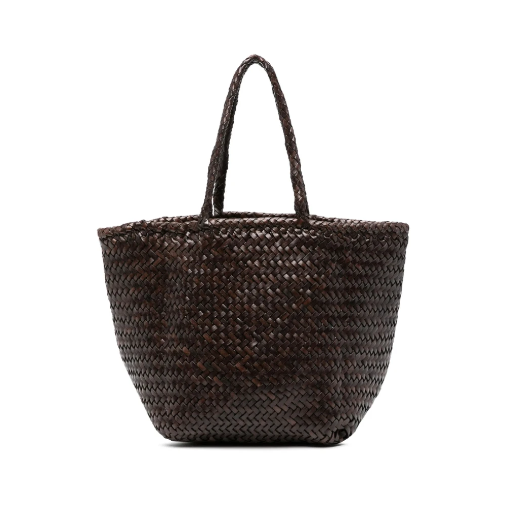 Dragon Diffusion Bruin Leren Mand Weef Handtas Brown Dames