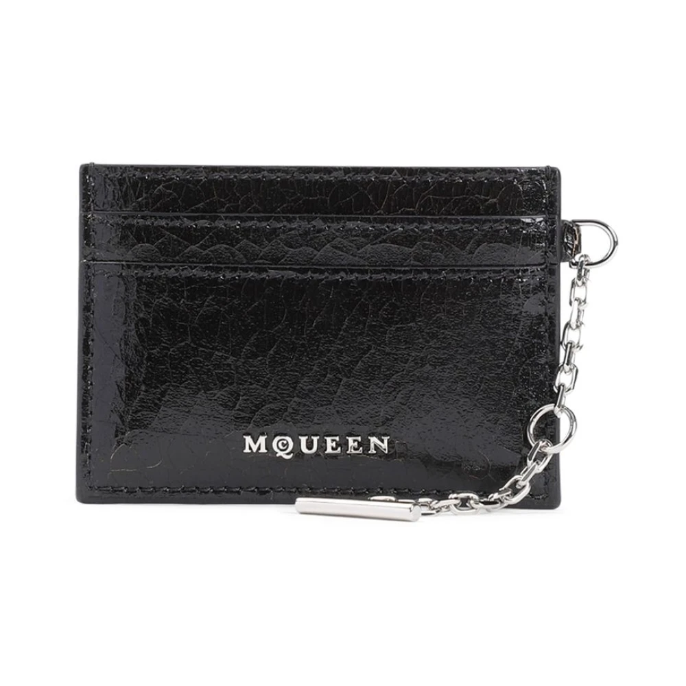 Alexander Mcqueen Unisex Black Wallets & Cardholders, One Size, Sling Card Holder