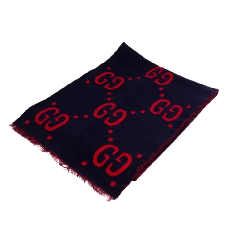 Gucci Vintage Pre-owned Cotton scarves Red Dames
