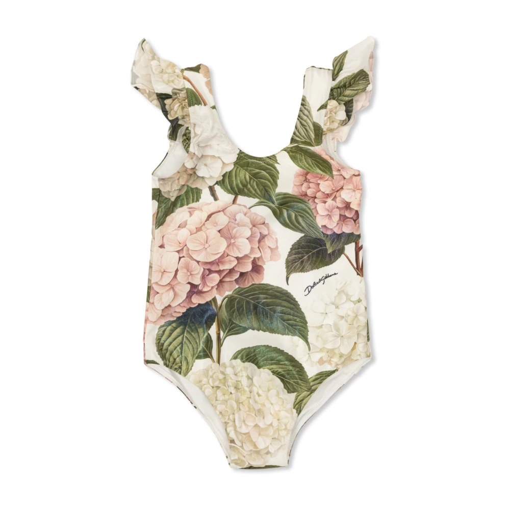Dolce & Gabbana Multicolor Hydrangea-Print One-Piece Swimsuit - Unisex - Kids Swimsuits - 6 Y - Kids