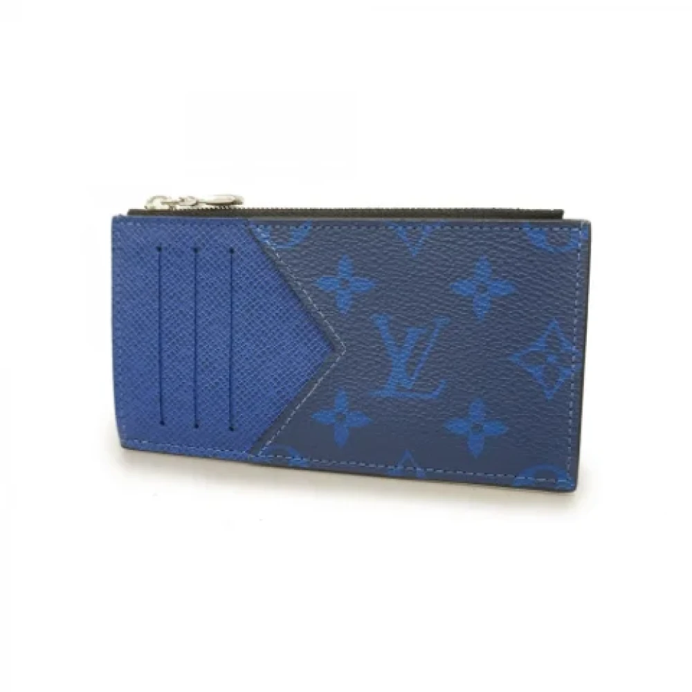 Louis Vuitton Vintage Pre-owned Fabric wallets Blue Heren