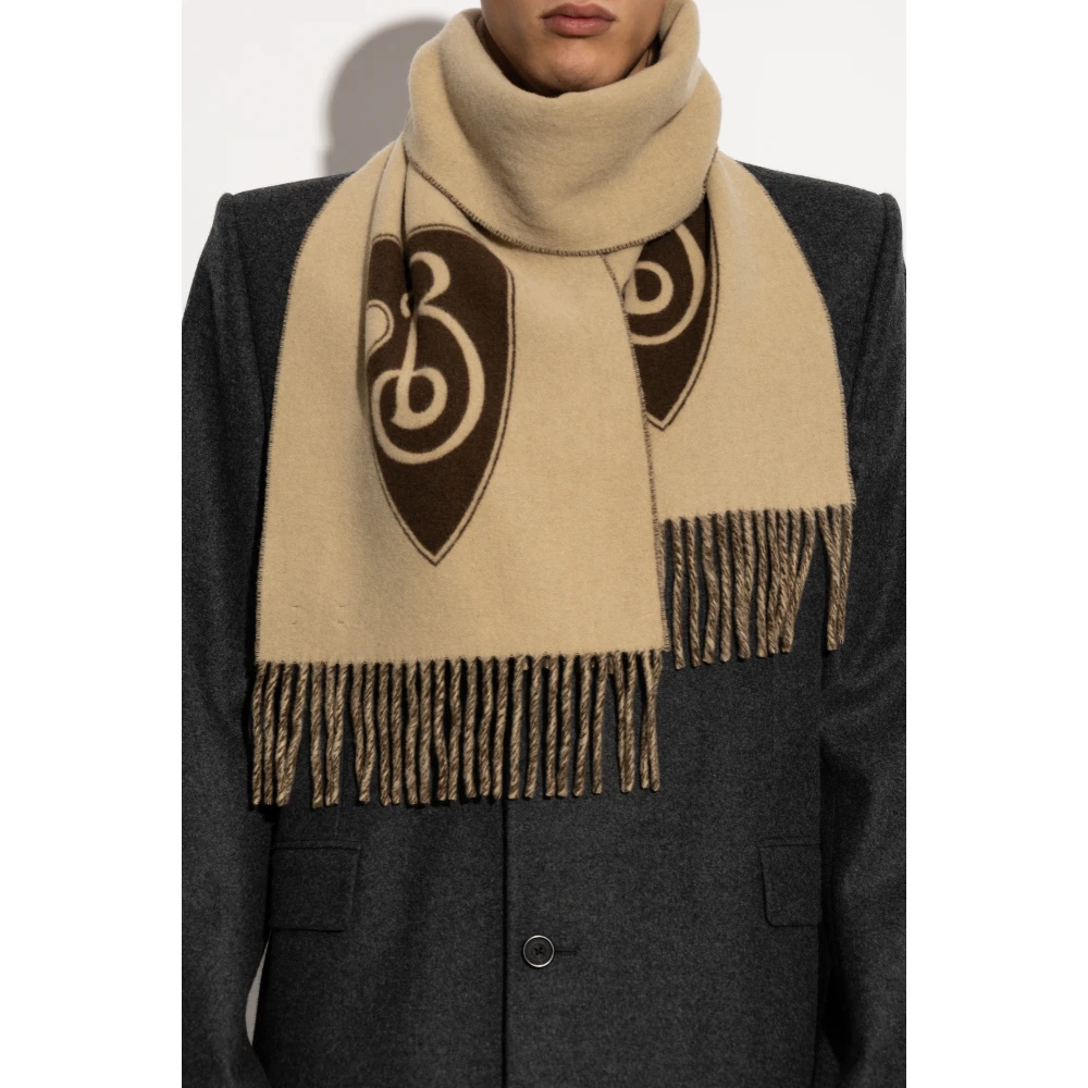 Burberry Sjaal met logo Beige Unisex