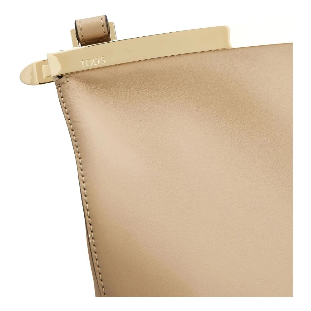 TOD'S Stijlvolle Leren Tas C803 Beige Dames