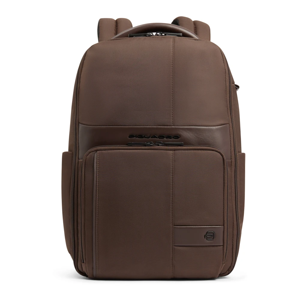 Piquadro Mannelijk Bruin Expandable Travel Laptop Rugzak 15.6