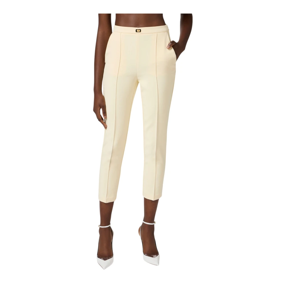 Elisabetta Franchi Stijlvolle Broek voor Vrouwen Beige Dames