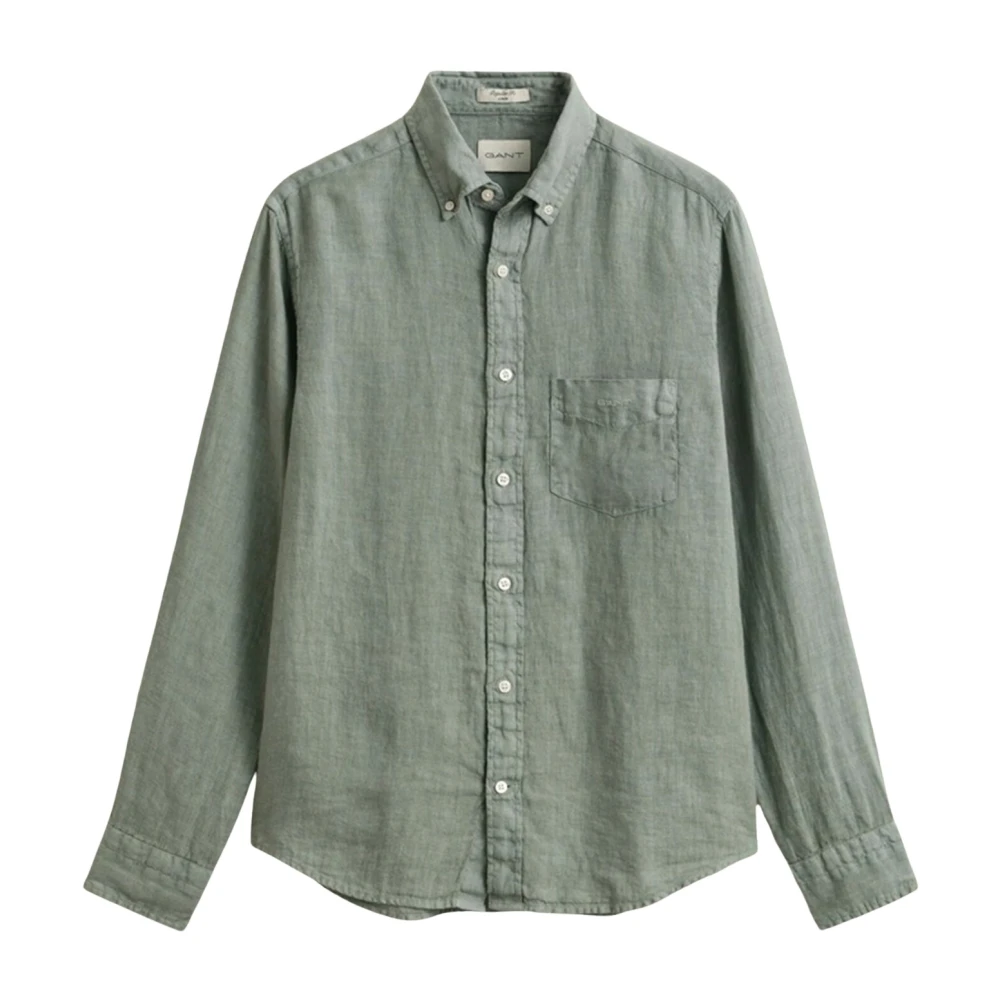 Gant Men's Gray Linen Shirt - Casual Shirts - Xl - Shirts