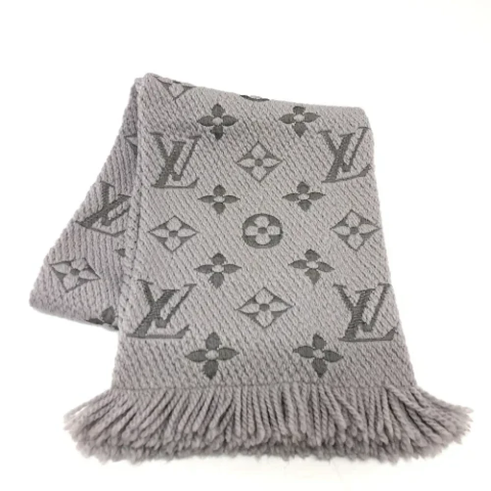 Louis Vuitton Vintage Pre-owned Fabric scarves Gray Dames