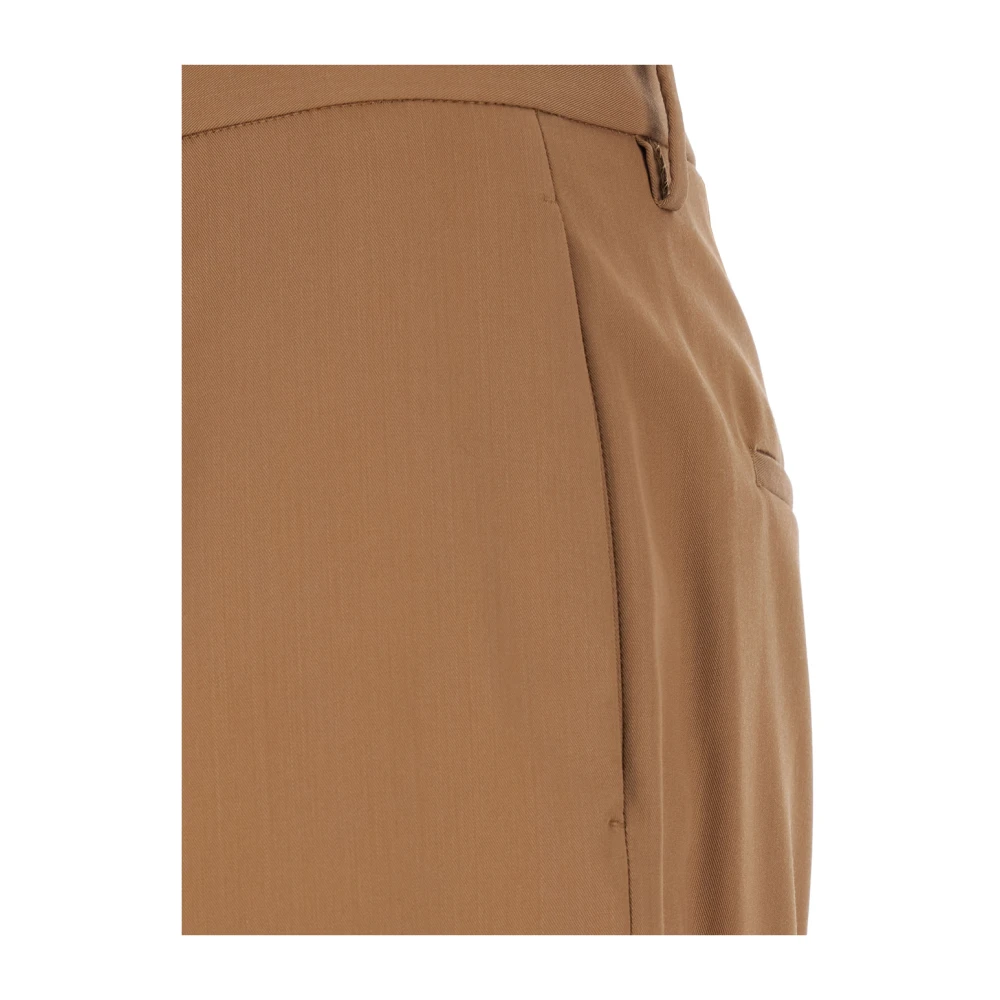 Lardini Beige Wol Pantalon met Plooien Beige Heren