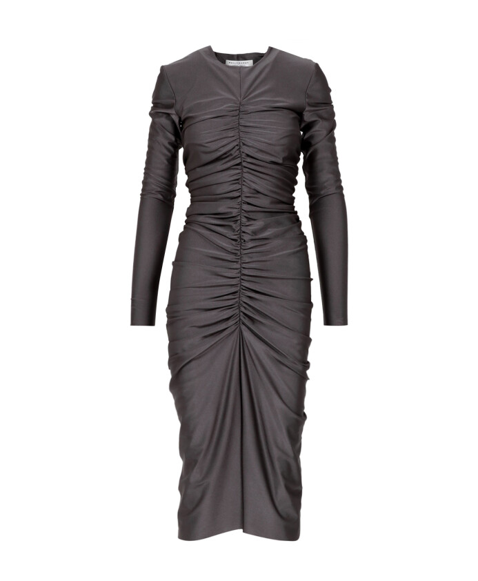 elegante-robe-midi-drapee
