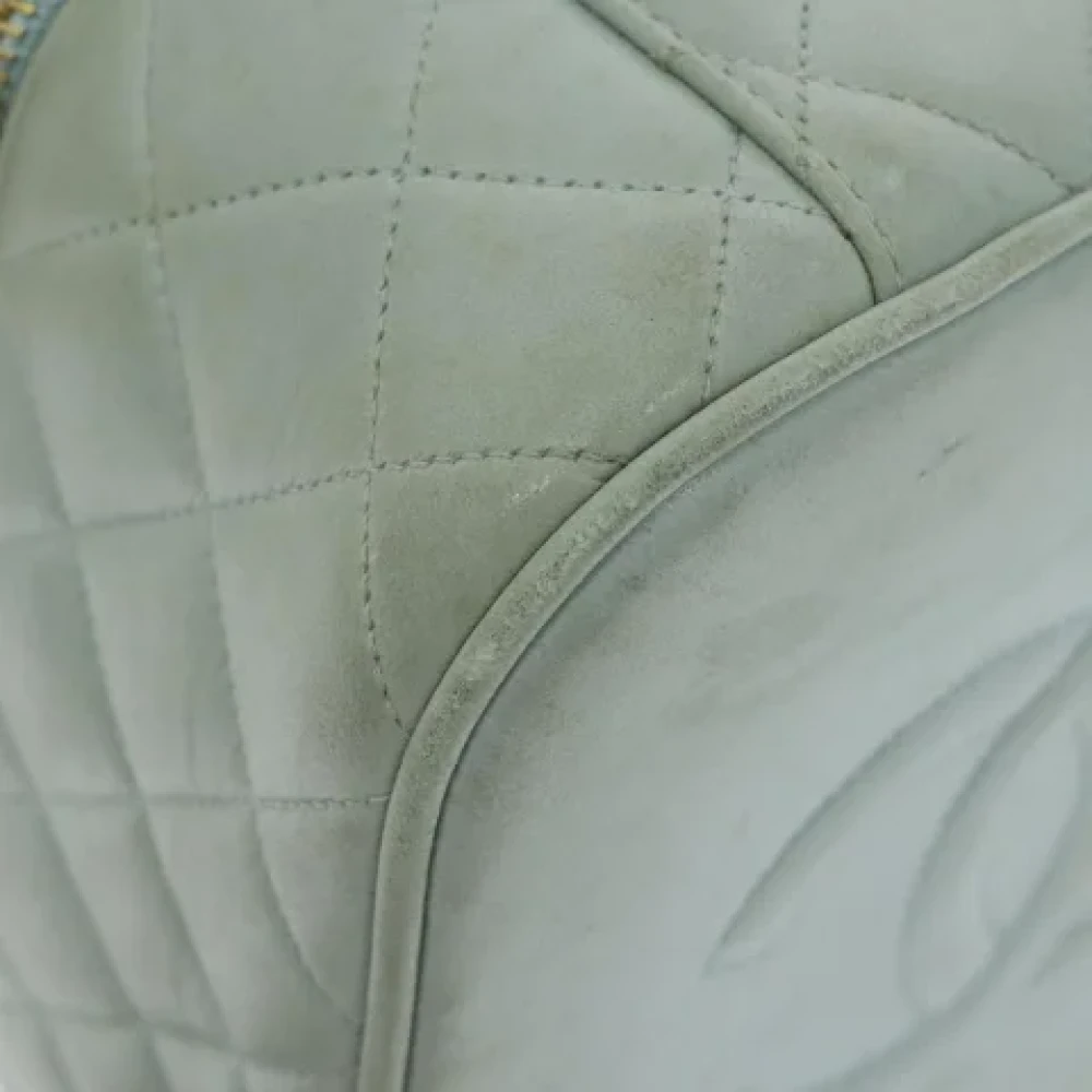 Chanel Vintage Pre-owned Leather chanel-bags Blue Dames