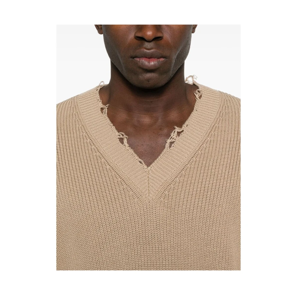 MM6 Maison Margiela Gestoorde trui met kenmerkend motief Brown Heren