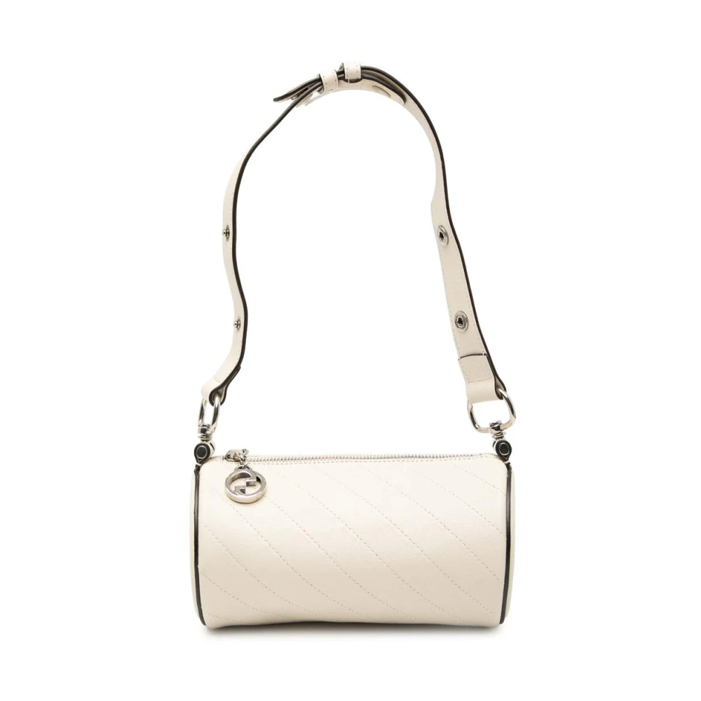 Gucci Vintage Women's White Pre-Owned Structured Shoulder Bag