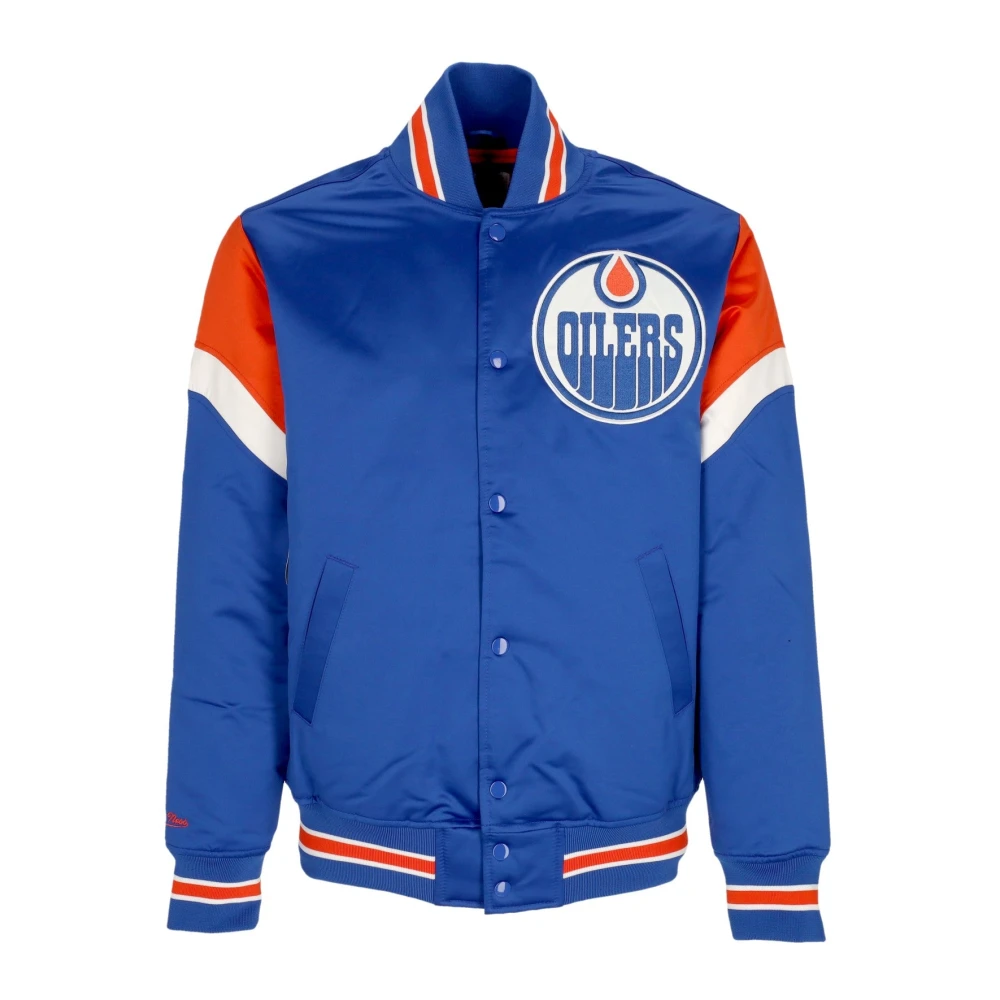 Mitchell & Ness Edmonton Oilers Bomberjack NHL Team Blue Heren