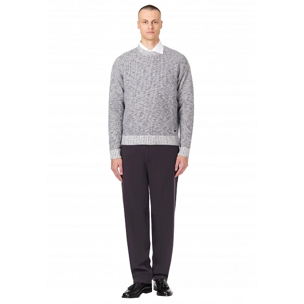 Emporio Armani Wollen Trui met Ronde Hals Multicolor Heren