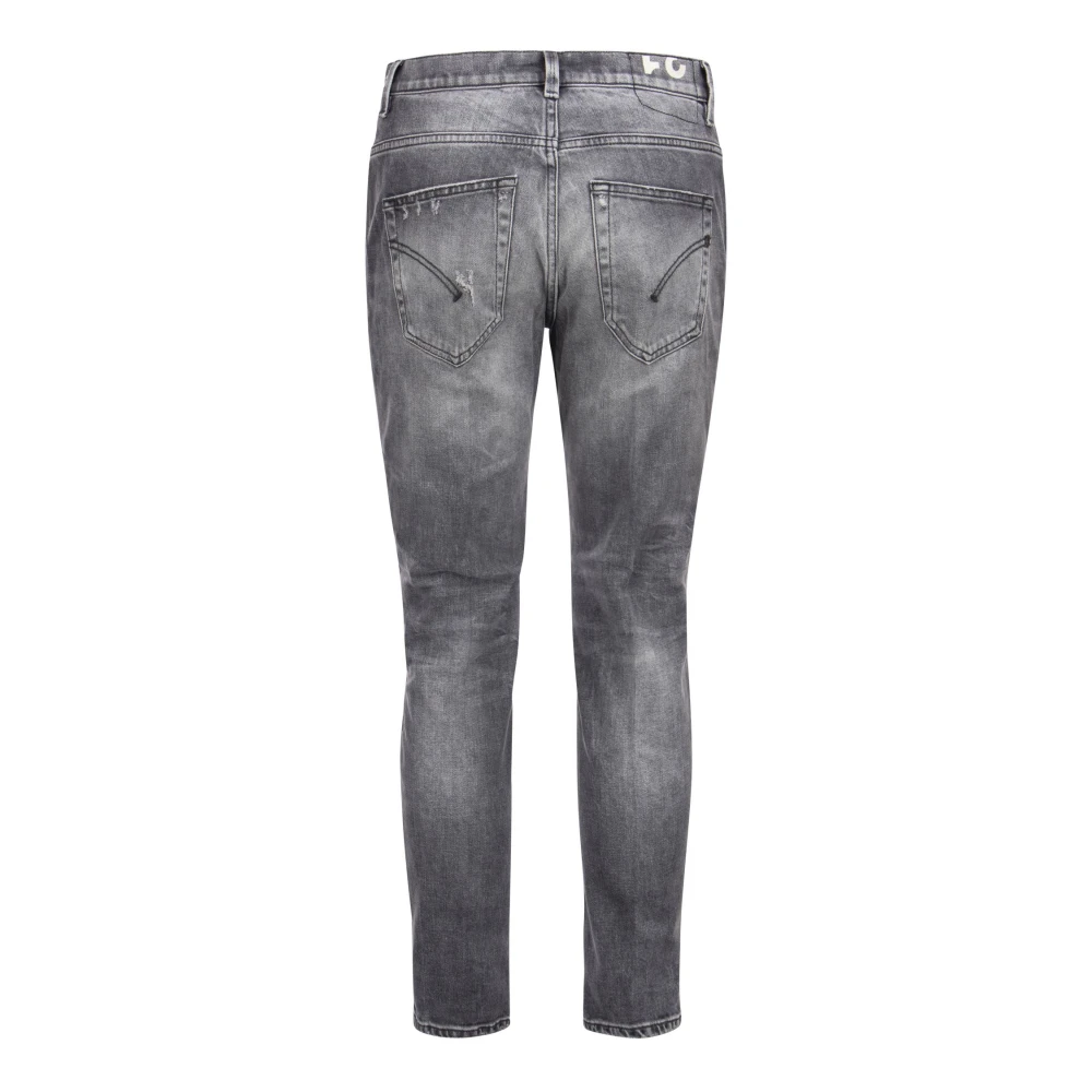 Dondup Casual Eco Stretch Denim Jeans met Rips Gray Heren