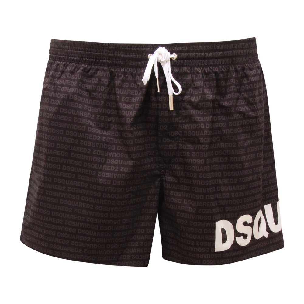 Dsquared2 Men's Black Midi Swim Boxer - Beachwear - 2XL - Swimwear