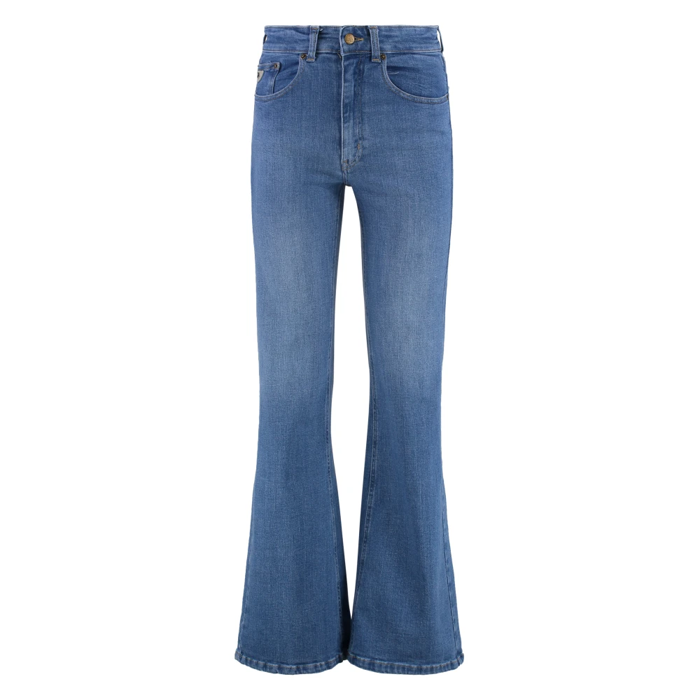 Lois Boot-cut jeans met logopatches Blue Dames