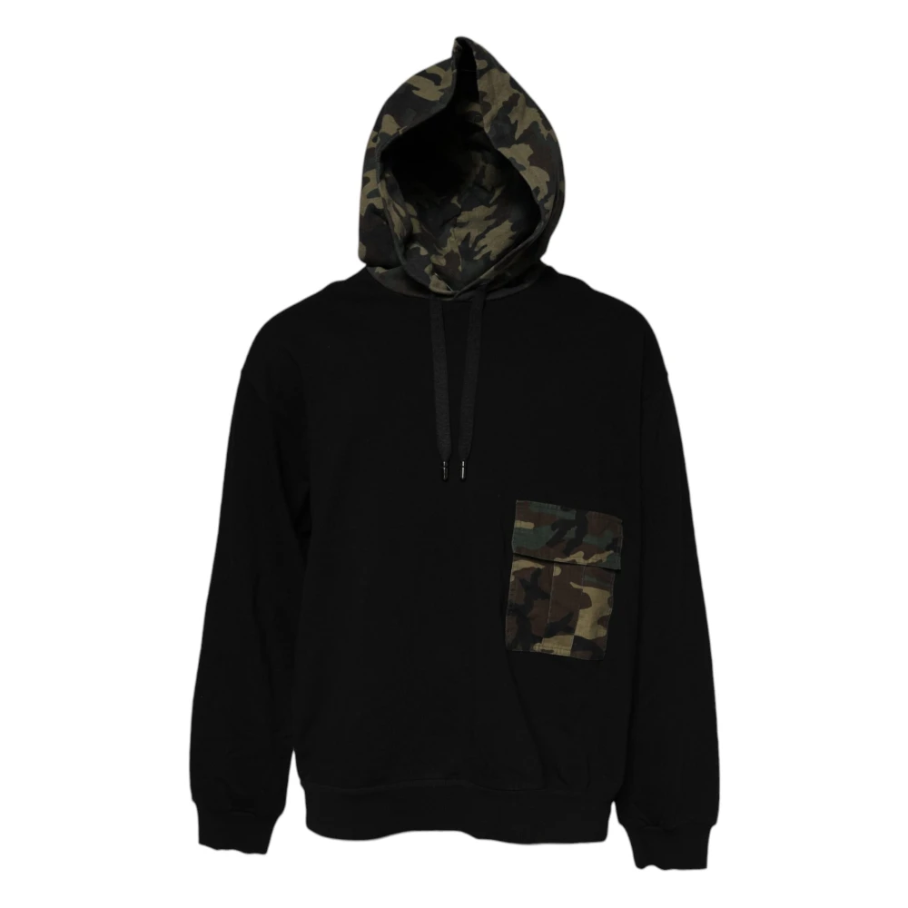 Dolce & Gabbana Men's Black Camouflage Hooded Jumper - Hoodies - 3XL - Sweatshirts & Hoodies