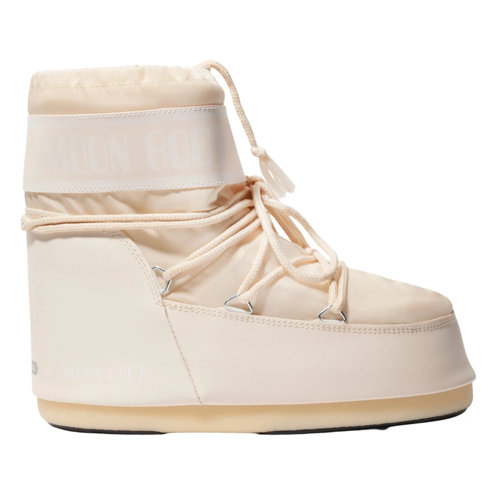 Moon Boot Unisex Kids Beige Kids Boots, 39 Eu, Kids Icon Low Nylon Snow Boots