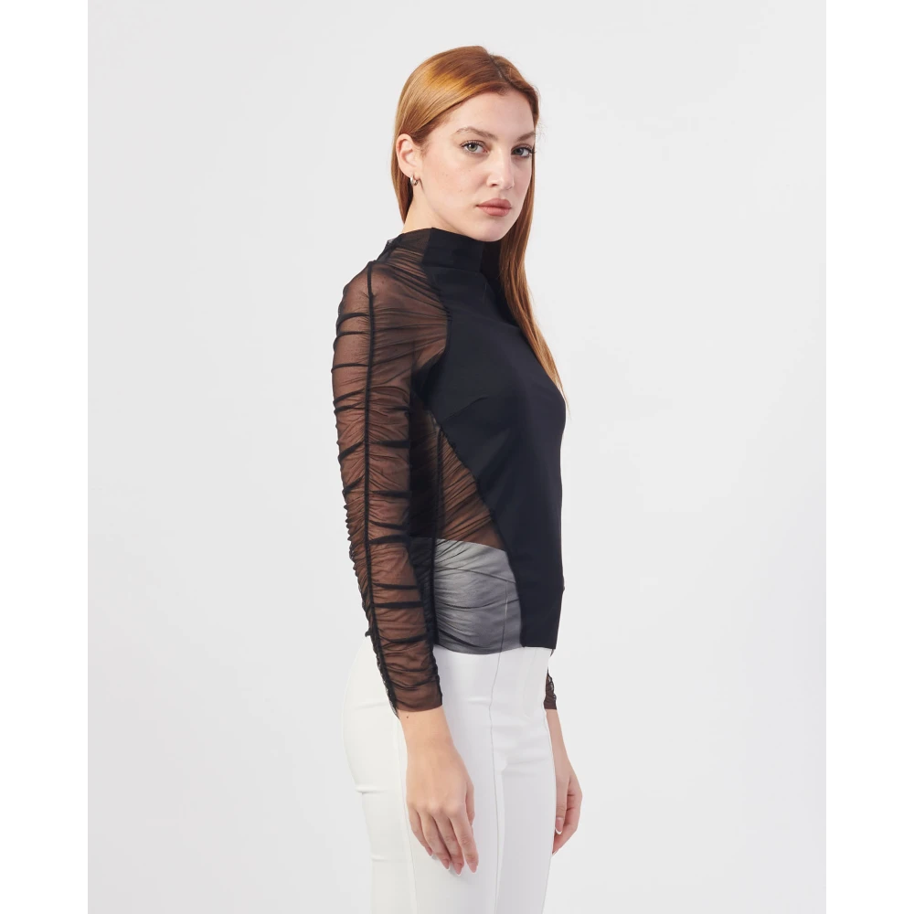 PATRIZIA PEPE Zwarte Elegante Jurk Black Dames