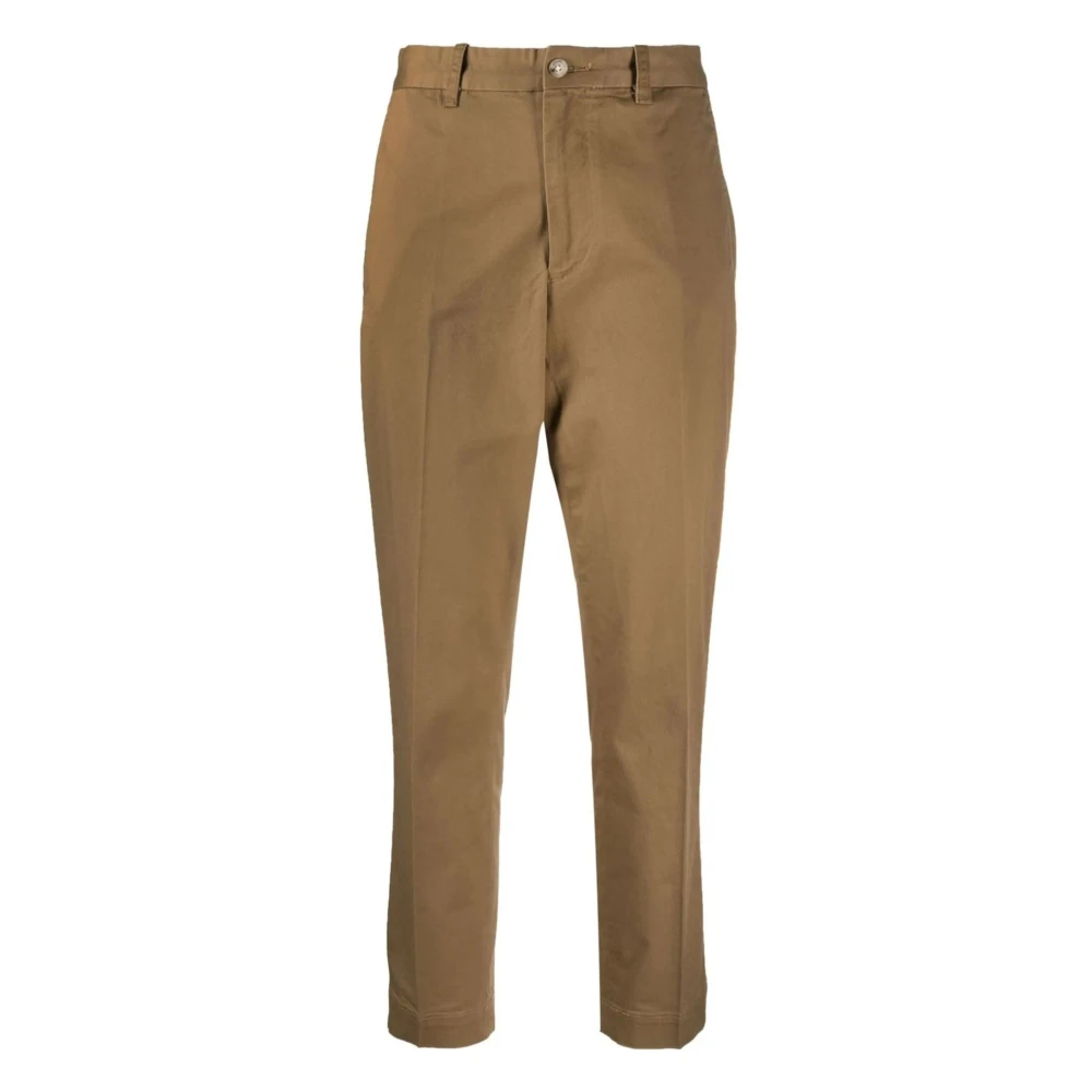 Polo Ralph Lauren Women's Beige Slim-Fit Trousers, 2XL, Flat Front Casual Trousers