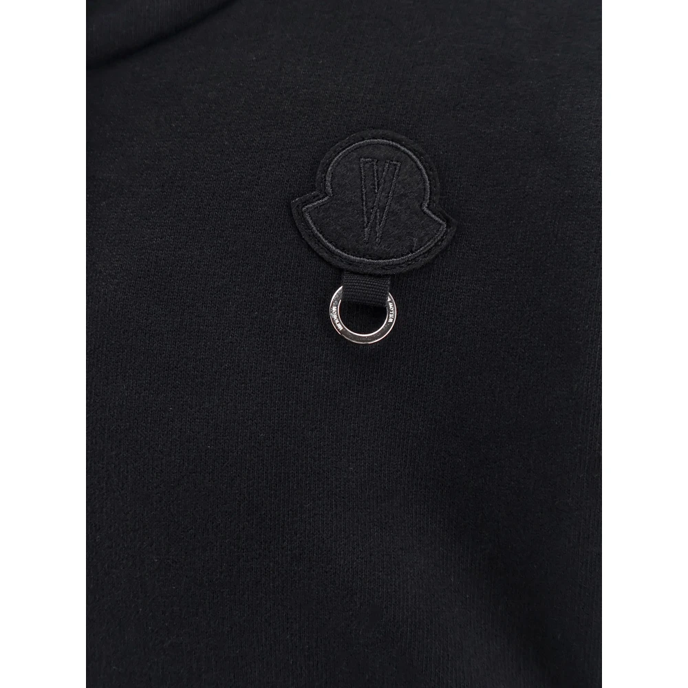 Moncler Iconische Katoenen Sweatshirt met Rits Capuchon Black Dames