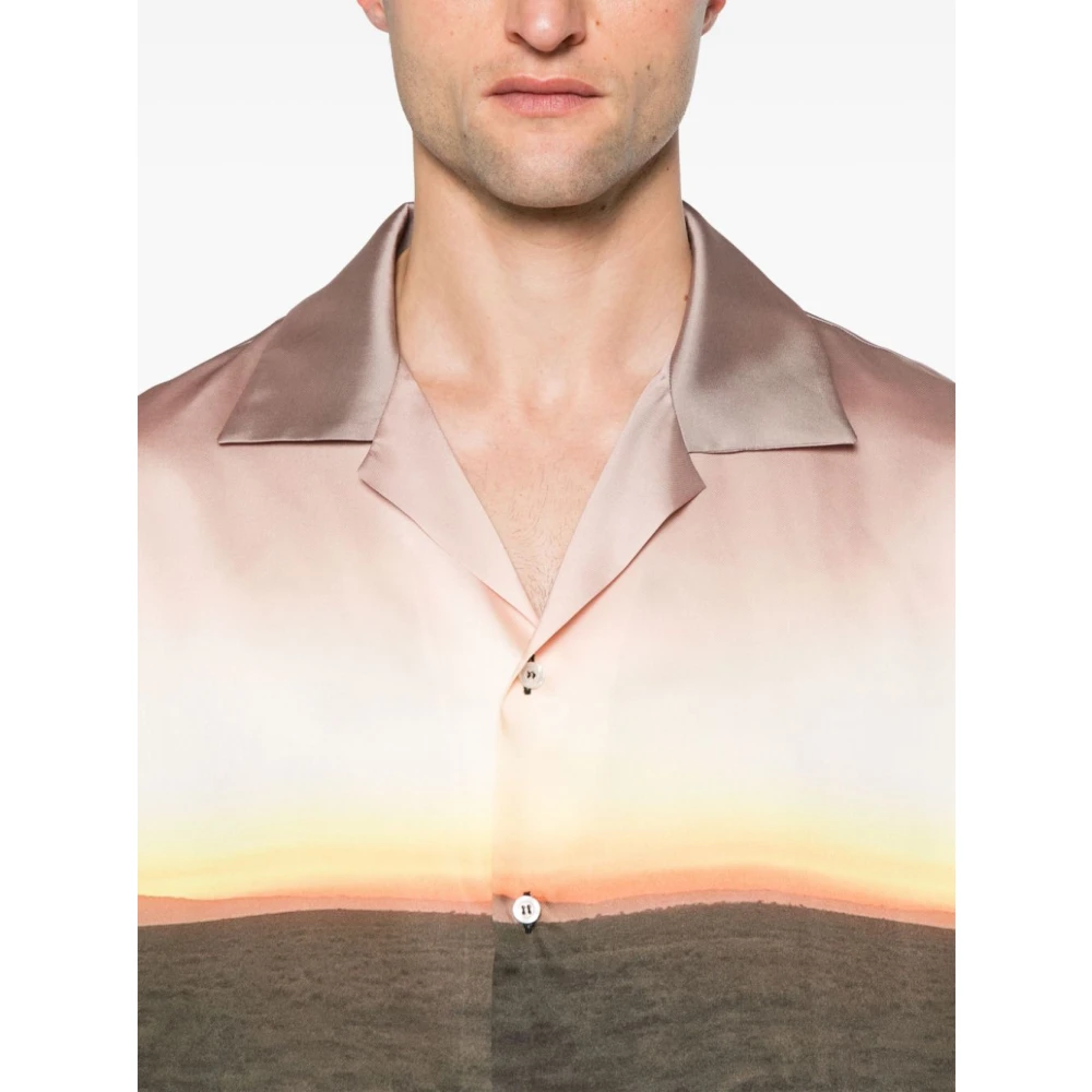 Msgm Grafische Print Multicolor Shirt Multicolor Heren