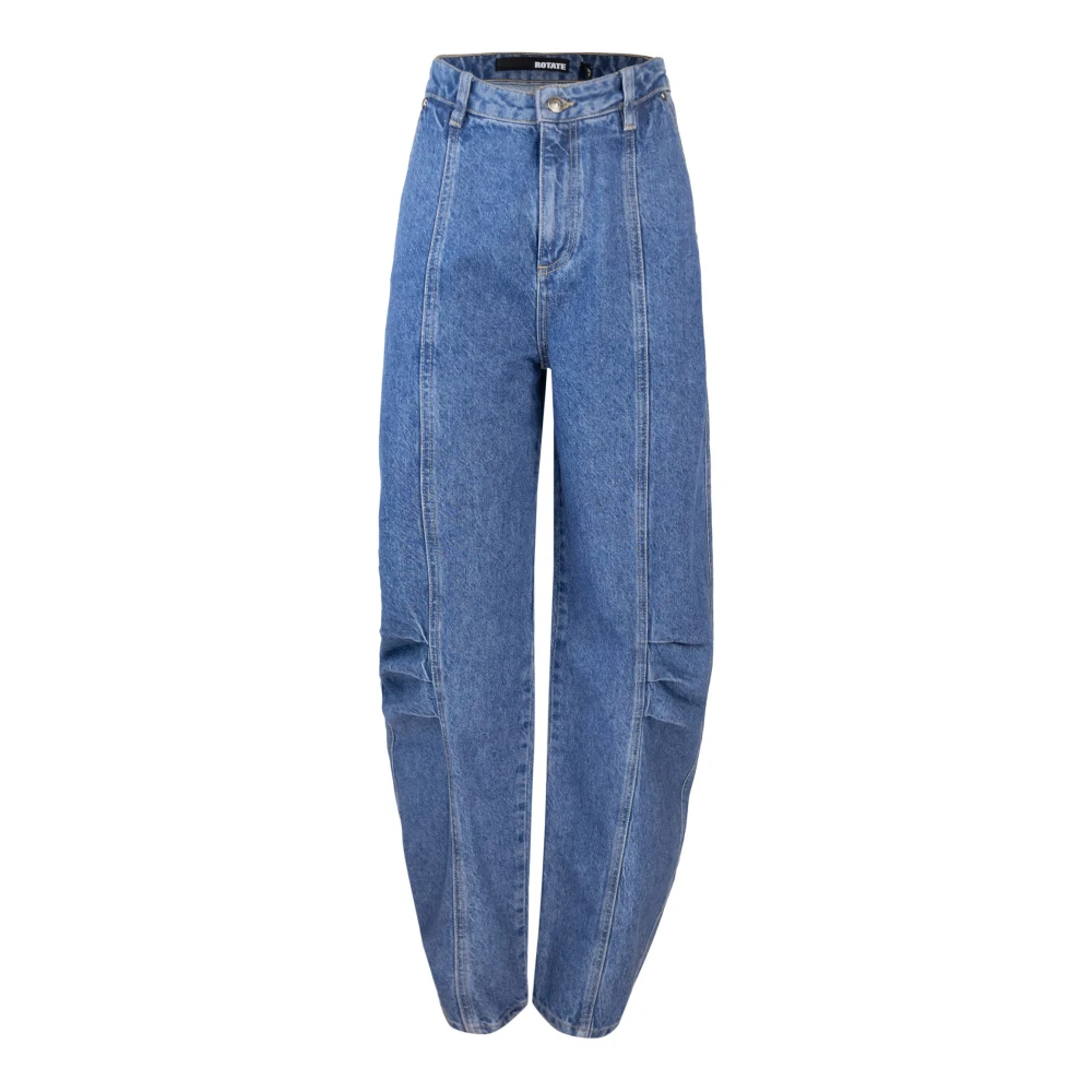 Rotate Birger Christensen Blauwe Cargo Twill Broek Blue Dames