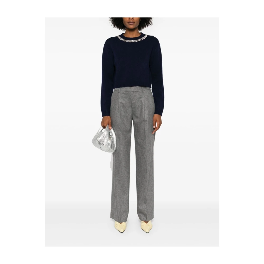 Semicouture Cosmo Sofia Gebreide Top Blue Dames