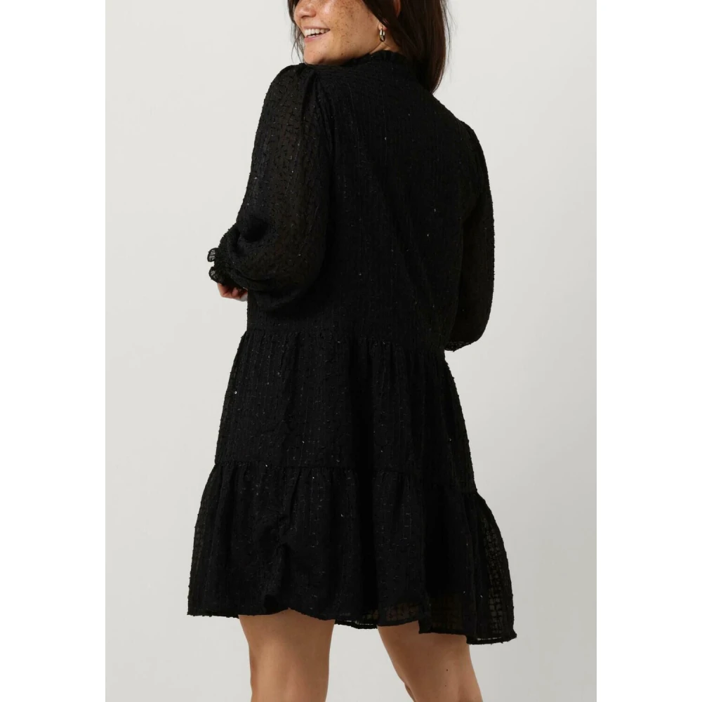 NEO NOIR Glam Jurk Zwart Mini V-Hals Black Dames