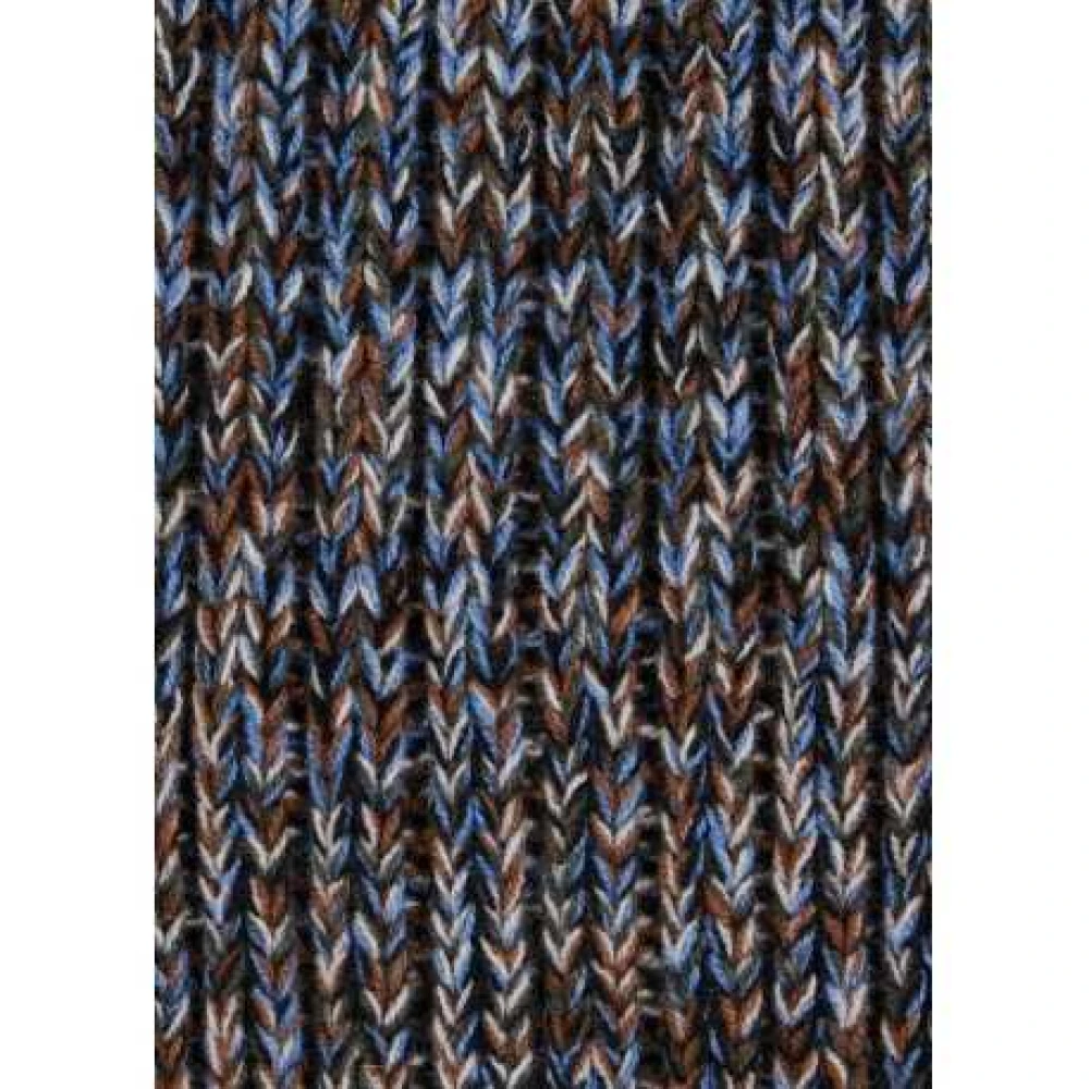 Paul Smith Chunky Blauw Choco Geribbeld Sjaal Blue Unisex