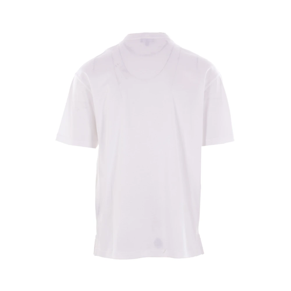 Giorgio Armani Logo Print Katoenen T-shirt White Heren