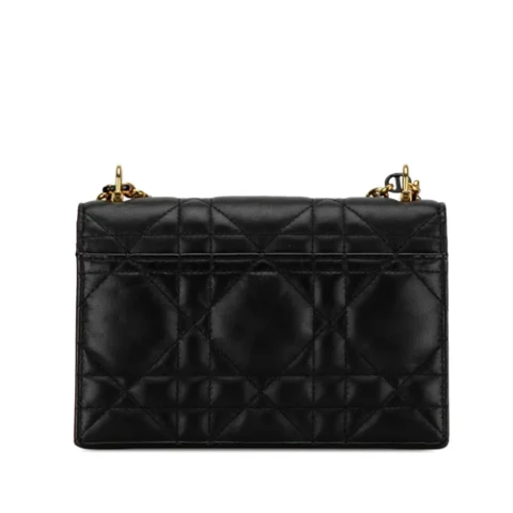 Dior Vintage Pre-owned Leather shoulder-bags Black Dames