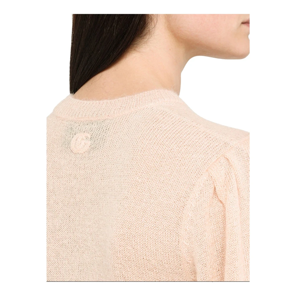 Gucci Wollen Trui met Veren Details Pink Dames