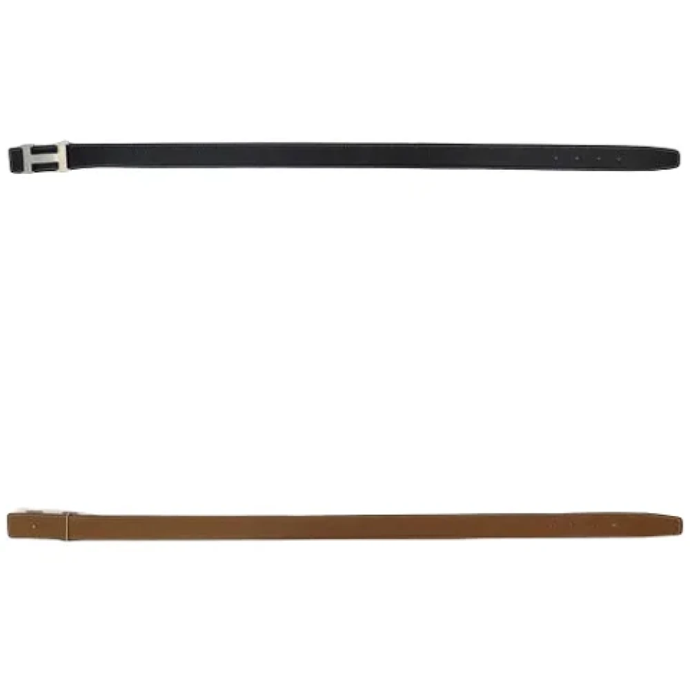 Hermès Vintage Pre-owned Leather belts Black Dames