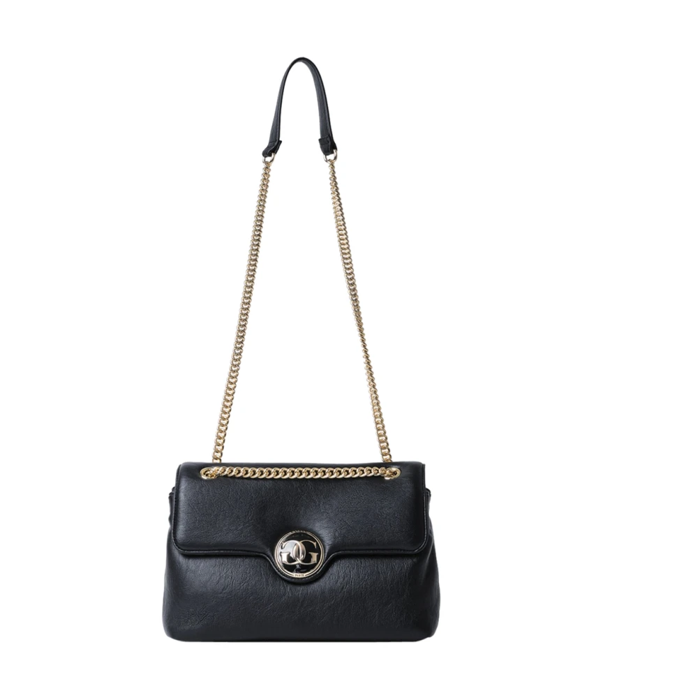 Gaëlle Paris Zwarte schoudertas met emaille details Black Dames
