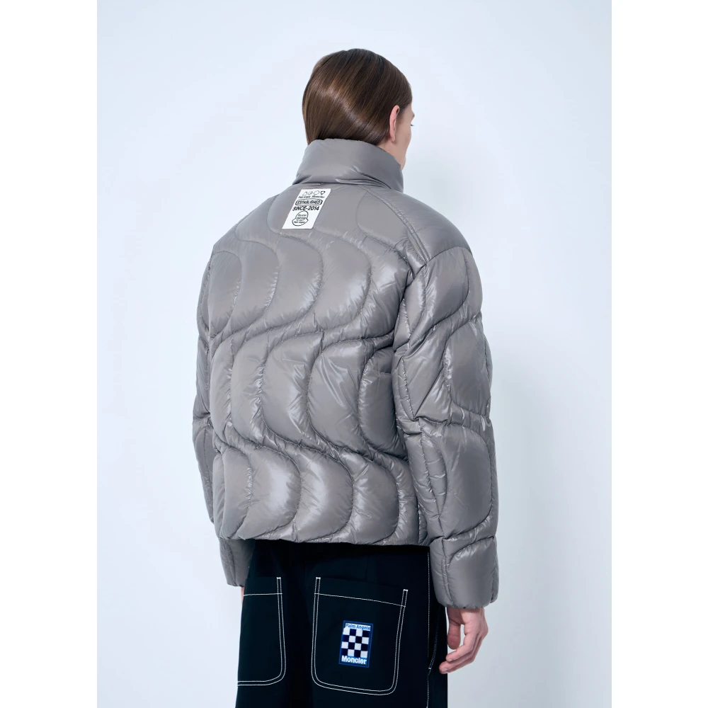 Moncler Golfmotief Donsjack Gray Heren