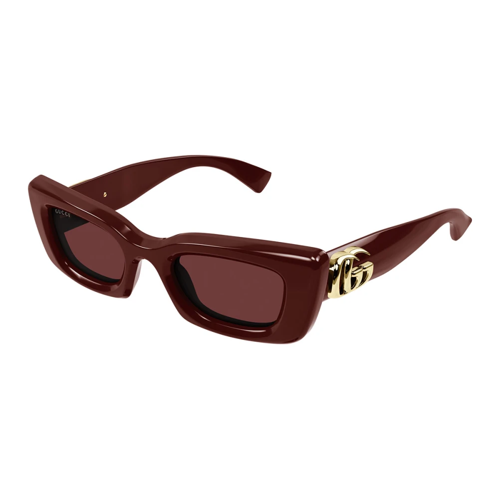 Gucci Red Sunglasses, Unisex, 49 Mm, Frame Sunglasses