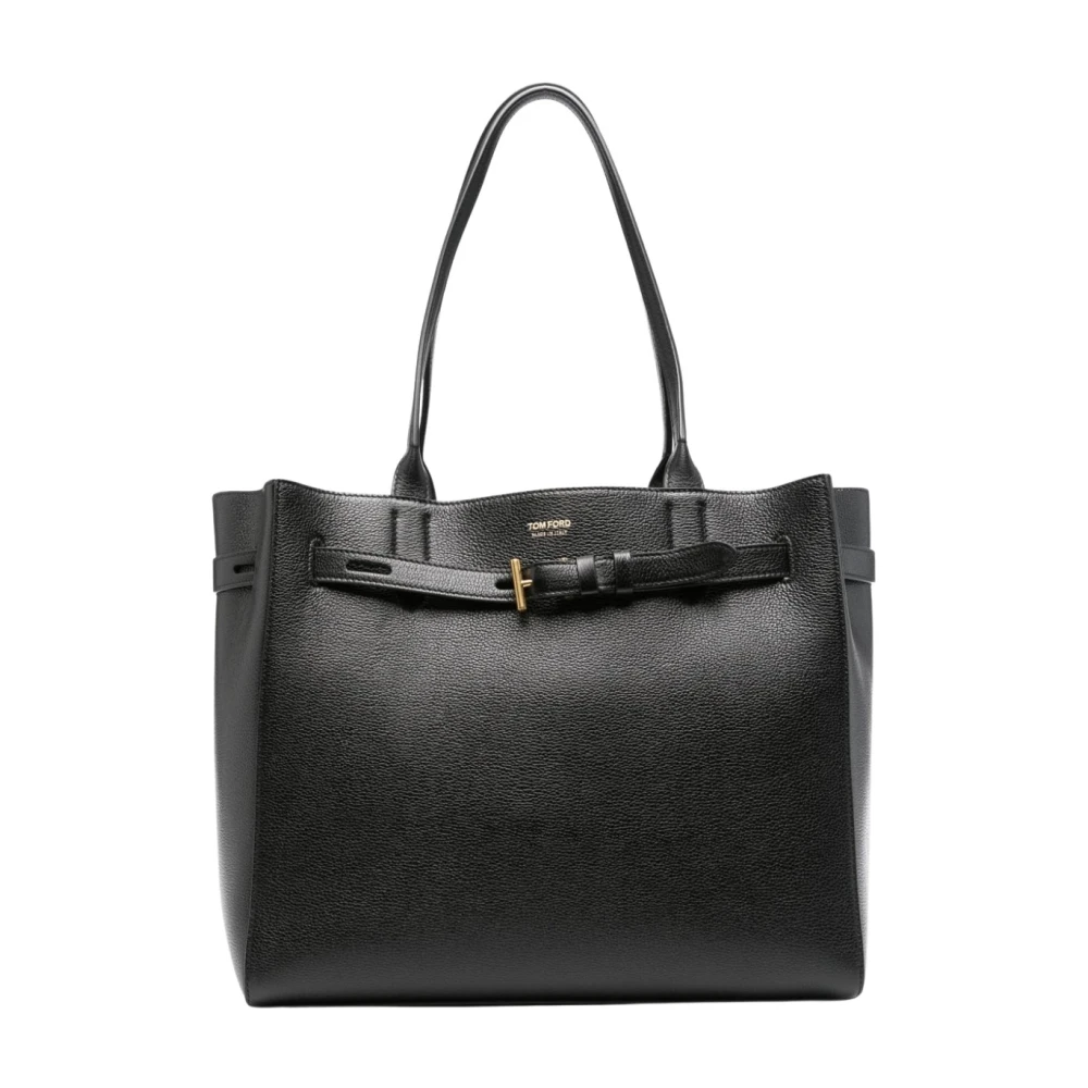 Tom Ford Svart läder tote väska Black, Dam