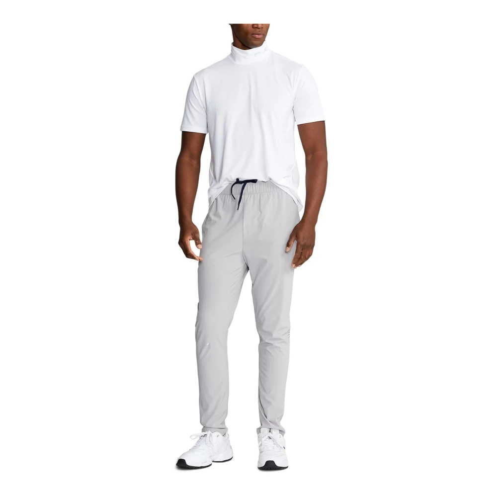 Polo Ralph Lauren Mock Neck Logo T-Shirt Wit Korte Mouw White Heren