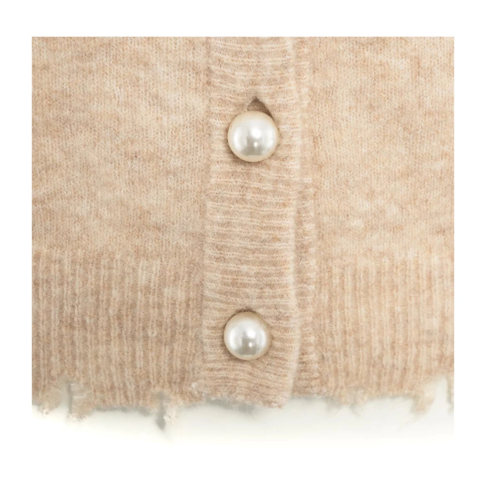 Kaos Beige Gebreide Kleding Aw24 Handwas Beige Dames