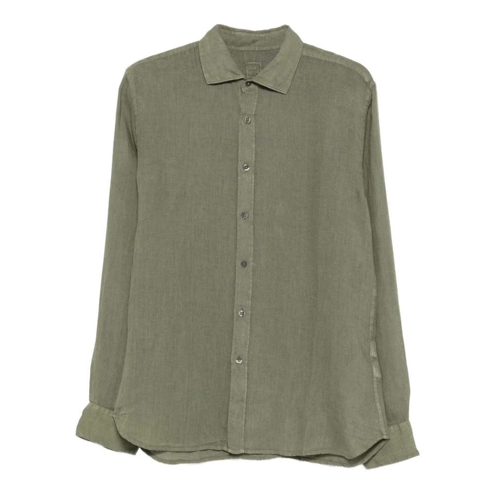 120% Lino Men's Green Classic Slim Fit Linen Shirt - Casual Shirts - Xl - Shirts