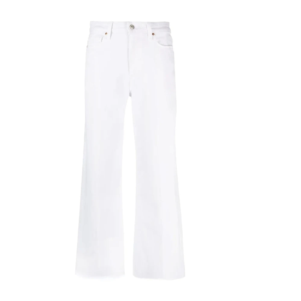 Paige Wide Leg Anessa Jeans White Dames