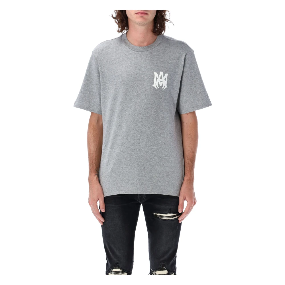 Amiri Kern Logo Grijs T-shirt Gray Heren