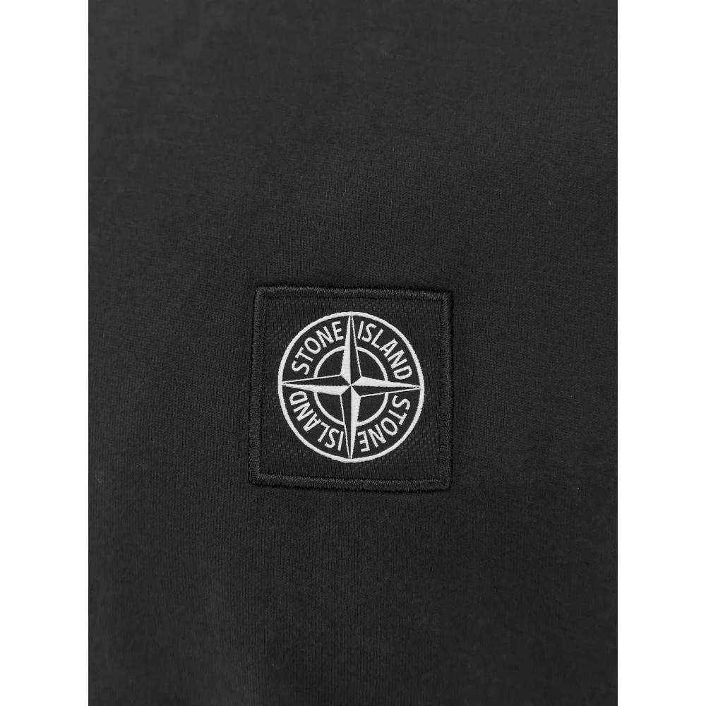 Stone Island Katoenen Logo T-shirt Black Heren