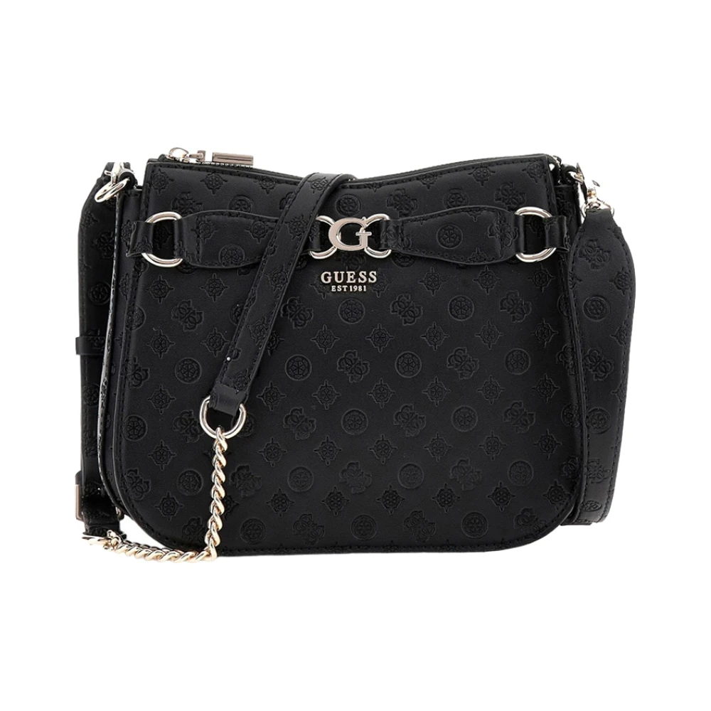 Guess Elegant Crossbody-väska med Gyllene Detaljer Black, Dam