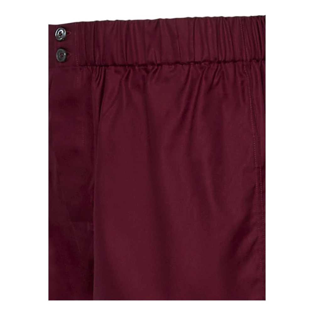 Brioni Bordeaux Klassieke Pasvorm Bourgondië Katoenen Overhemd Red Heren